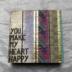 You Make My Heart Happy Shadow Box Decor NWT